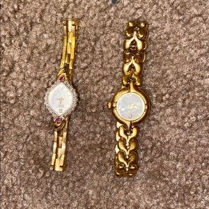 2 vintage gold watches